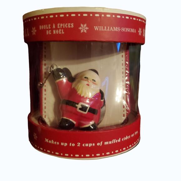Williams-Sonoma Santa Claus Christmas Spice Ball Mulled Cider or Tea Infuser - Picture 1 of 5
